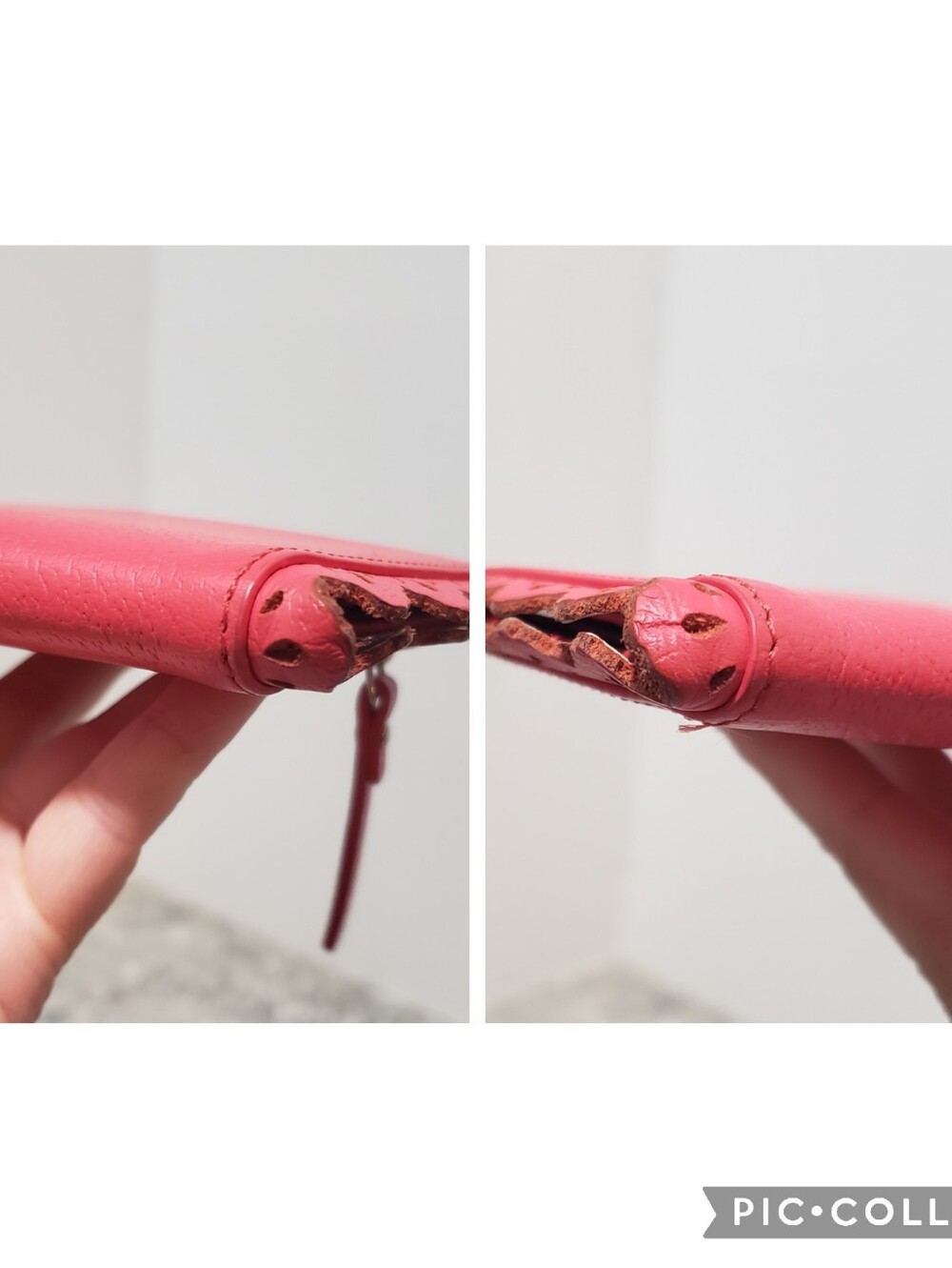 Kate Spade New York Coral Pink Scalloped Lace Trim Leather Wallet - Picture 6 of 12